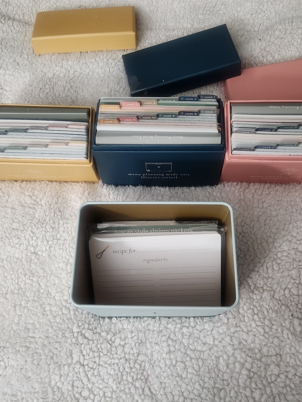Passionate Penny Pincher Menu Planning Made Easy Lot Of 4 Boxes/Tin Recipe Cards - Picture 5 of 9